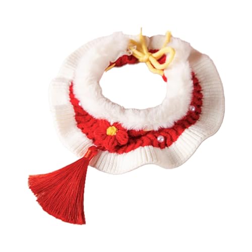 F Fityle Strickendes Katzenhalsband, Kätzchen-Halskette, Schal-Outfit, handgewebtes Häkellätzchen für Welpen, kleine, mittelgroße Mädchen, Jungen, Katzen und, m F Fityle Strickendes Katzenhalsband, Kätzchen-Halskette, Schal-Outfit, handgewebtes Häkellätzchen für Welpen, kleine, mittelgroße Mädchen, Jungen, Katzen und, m von F Fityle