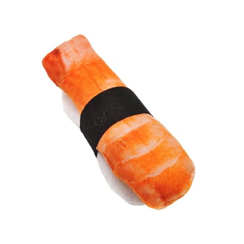F Fityle Sushi-Katzenminzenspielzeug, interaktives Katzenspielzeug, Kätzchenspielzeug, süß, weich, Kätzchenbeißzubehör, Plüschspielzeug für Haustiere, Garnele F Fityle Sushi-Katzenminzenspielzeug, interaktives Katzenspielzeug, Kätzchenspielzeug, süß, weich, Kätzchenbeißzubehör, Plüschspielzeug für Haustiere, Garnele von F Fityle