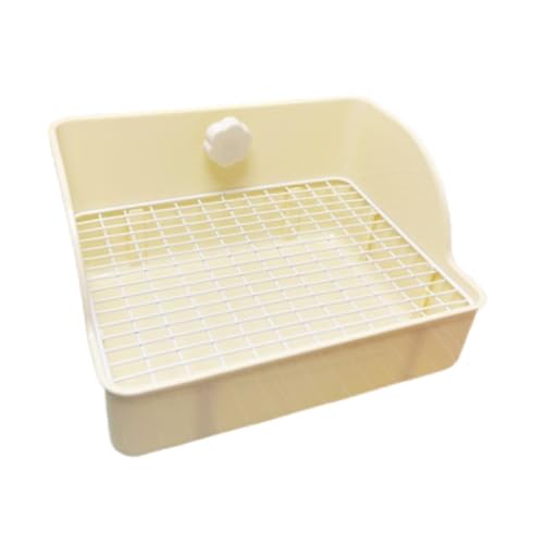 F Fityle Toilette für Kaninchen, Käfigeinrichtung mit Gitter, Spritzschutz für Kleintiere, Weiß F Fityle Toilette für Kaninchen, Käfigeinrichtung mit Gitter, Spritzschutz für Kleintiere, Weiß von F Fityle