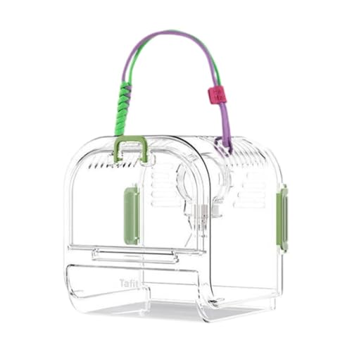 F Fityle Transportkäfig für Kleintiere, Transportbox für Hamster, Transporttasche für kleine Haustiere, Chinchillas, Zwerghamster, GrÜn von F Fityle