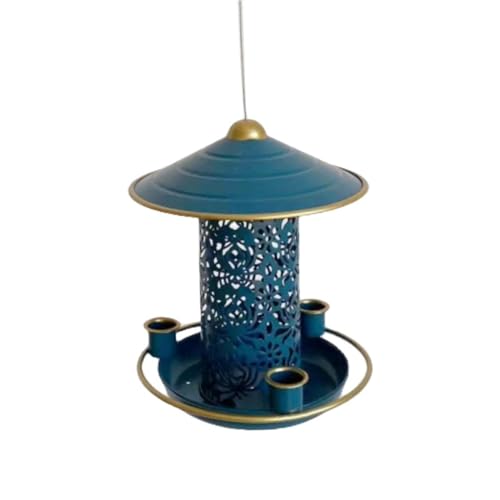 F Fityle Vogelhäuschen für draußen, hängender Wasserspender aus Eisen, Gartendekoration, Vogelfutternapf für den Hinterhof, Balkon, Außenbereich, Bauernhaus, Blau F Fityle Vogelhäuschen für draußen, hängender Wasserspender aus Eisen, Gartendekoration, Vogelfutternapf für den Hinterhof, Balkon, Außenbereich, Bauernhaus, Blau von F Fityle