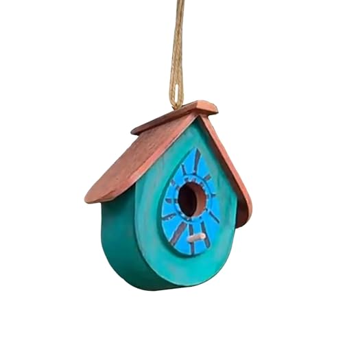 F Fityle Vogelhaus dekorativ bequemes Accessoire, rustikaler, bastales hölle hängen für Hofgarten im Freien Terrasse, GrÜn von F Fityle