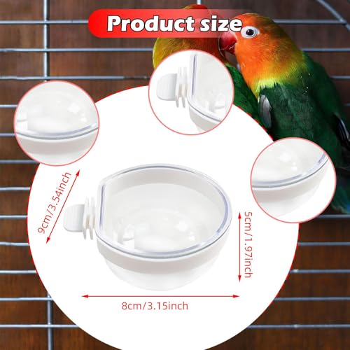 F Fityle Vogelheime Papagei Feeder Tasse Wasserschale Wasserspender Hängende Fütterungsschale für Lovebirds Bluebird Finch Cage Accessoires, L F Fityle Vogelheime Papagei Feeder Tasse Wasserschale Wasserspender Hängende Fütterungsschale für Lovebirds Bluebird Finch Cage Accessoires, L von F Fityle