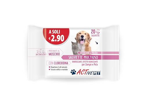 F & F Active Pet Mehrzweck-Reinigungstücher mit Chlorhexidin, zur Reinigung und Reinigung von Hunde- und Katzenhaaren, mit Moosduft, Packung mit 20 Tücher F & F Active Pet Mehrzweck-Reinigungstücher mit Chlorhexidin, zur Reinigung und Reinigung von Hunde- und Katzenhaaren, mit Moosduft, Packung mit 20 Tücher von F & F