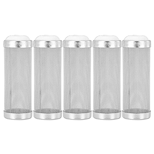 F&Y 5 PCs Edelstahl Aquariumfilter Zuflusseinlassnetzkorb - schützt Garnelen und Babyfische (16 mm innerer Durchmesser) von F&Y
