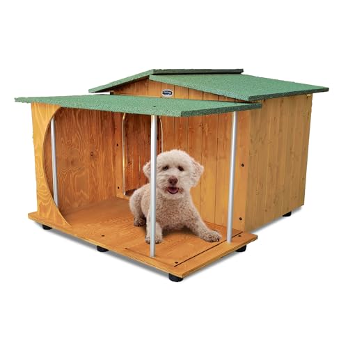 ORIGINAL LEGNO Hundehütten Hundehaus Hundehöhle mit Veranda Aus Massiv Holz Echtholz Geshenk THERMOVORHANG Made in Italy Mod. Oasi B - Pudel 72x89xH53 ORIGINAL LEGNO Hundehütten Hundehaus Hundehöhle mit Veranda Aus Massiv Holz Echtholz Geshenk THERMOVORHANG Made in Italy Mod. Oasi B - Pudel 72x89xH53 von ORIGINAL LEGNO