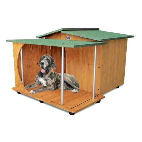ORIGINAL LEGNO Hundehütten Hundehaus Hundehöhle mit Veranda Aus Massiv Holz Echtholz Geshenk THERMOVORHANG Made in Italy Mod. Oasi E - Deutsche Dogge 121x133xH87 ORIGINAL LEGNO Hundehütten Hundehaus Hundehöhle mit Veranda Aus Massiv Holz Echtholz Geshenk THERMOVORHANG Made in Italy Mod. Oasi E - Deutsche Dogge 121x133xH87 von ORIGINAL LEGNO