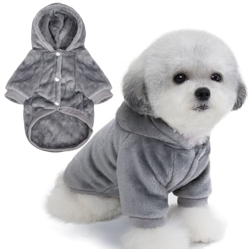 FabriCastle Hunde-Kapuzenpullover für kleine Hunde, Jungen und Mädchen, Hundekleidung, XS, Welpen-Sweatshirt, Haustier-Outfit, Katzenkleidung, superweich, warm, Schnappverschluss (Hellgrau, XX-Small) FabriCastle Hunde-Kapuzenpullover für kleine Hunde, Jungen und Mädchen, Hundekleidung, XS, Welpen-Sweatshirt, Haustier-Outfit, Katzenkleidung, superweich, warm, Schnappverschluss (Hellgrau, XX-Small) von FABRICASTLE