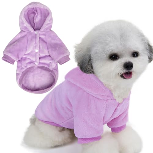 FabriCastle Hunde-Kapuzenpullover für kleine Hunde, Jungen und Mädchen, Hundekleidung, XS, Welpen-Sweatshirt, Haustier-Outfit, Katzenkleidung, superweich, warm, Schnappverschluss (Hellviolett, Größe M FabriCastle Hunde-Kapuzenpullover für kleine Hunde, Jungen und Mädchen, Hundekleidung, XS, Welpen-Sweatshirt, Haustier-Outfit, Katzenkleidung, superweich, warm, Schnappverschluss (Hellviolett, Größe M von FABRICASTLE