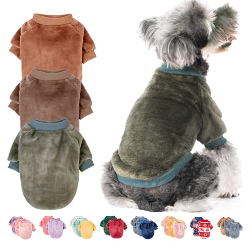 FabriCastle Hundepullover, 2 oder 3 Stück, Hundekleidung, Hundemantel, Hundejacke für kleine oder mittelgroße Hunde, Jungen oder Mädchen, ultraweich und warm, Katzenhaustierpullover (Kamel, Khaki, FabriCastle Hundepullover, 2 oder 3 Stück, Hundekleidung, Hundemantel, Hundejacke für kleine oder mittelgroße Hunde, Jungen oder Mädchen, ultraweich und warm, Katzenhaustierpullover (Kamel, Khaki, von FABRICASTLE