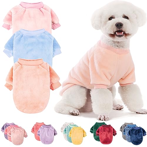 FabriCastle Hundepullover, 3 Stück, Hundekleidung, Hundemantel, Hundejacke für kleine, mittelgroße Hunde, Jungen oder Mädchen, ultraweich und warm, Katzenhaustierpullover (Ballettrosa, Himmelblau, FabriCastle Hundepullover, 3 Stück, Hundekleidung, Hundemantel, Hundejacke für kleine, mittelgroße Hunde, Jungen oder Mädchen, ultraweich und warm, Katzenhaustierpullover (Ballettrosa, Himmelblau, von FABRICASTLE