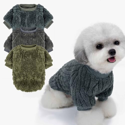FabriCastle Hundepullover, 3er-Pack, Hundekleidung und -mantel, Haustierjacke für XS, kleine Hunde, Jungen oder Mädchen, weicher und warmer Katzenpullover, Hundebekleidung, Kostüme für Weihnachten FabriCastle Hundepullover, 3er-Pack, Hundekleidung und -mantel, Haustierjacke für XS, kleine Hunde, Jungen oder Mädchen, weicher und warmer Katzenpullover, Hundebekleidung, Kostüme für Weihnachten von FABRICASTLE