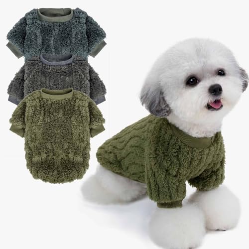 FabriCastle Hundepullover, 3er-Pack, Hundekleidung und -mantel, Haustierjacke für kleine Hunde, Jungen oder Mädchen, weicher und warmer Katzenpullover, Hundebekleidung, Kostüme für Weihnachten FabriCastle Hundepullover, 3er-Pack, Hundekleidung und -mantel, Haustierjacke für kleine Hunde, Jungen oder Mädchen, weicher und warmer Katzenpullover, Hundebekleidung, Kostüme für Weihnachten von FABRICASTLE