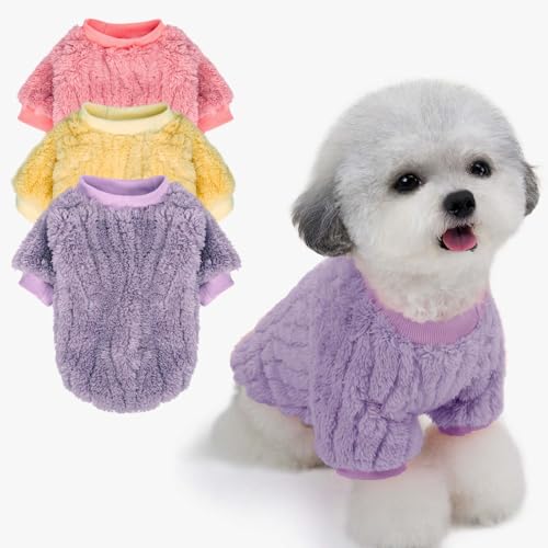 FabriCastle Hundepullover, 3er-Pack, Hundekleidung und -mantel, Haustierjacke für kleine oder mittelgroße Hunde, Jungen oder Mädchen, weicher und warmer Katzenpullover, Hundebekleidung, Kostüme FabriCastle Hundepullover, 3er-Pack, Hundekleidung und -mantel, Haustierjacke für kleine oder mittelgroße Hunde, Jungen oder Mädchen, weicher und warmer Katzenpullover, Hundebekleidung, Kostüme von FABRICASTLE