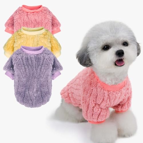 FabriCastle Hundepullover, 3er-Pack, Hundekleidung und -mantel, Haustierjacke für kleine oder mittelgroße Hunde, Jungen oder Mädchen, weicher und warmer Katzenpullover, Hundebekleidung, Kostüme FabriCastle Hundepullover, 3er-Pack, Hundekleidung und -mantel, Haustierjacke für kleine oder mittelgroße Hunde, Jungen oder Mädchen, weicher und warmer Katzenpullover, Hundebekleidung, Kostüme von FABRICASTLE