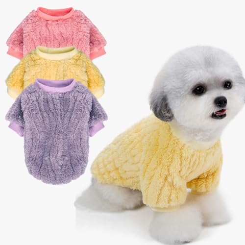 FabriCastle Hundepullover, 3er-Pack, Hundekleidung und -mantel, Haustierjacke für kleine oder mittelgroße Hunde, Jungen oder Mädchen, weicher und warmer Katzenpullover, Hundebekleidung, Kostüme FabriCastle Hundepullover, 3er-Pack, Hundekleidung und -mantel, Haustierjacke für kleine oder mittelgroße Hunde, Jungen oder Mädchen, weicher und warmer Katzenpullover, Hundebekleidung, Kostüme von FABRICASTLE