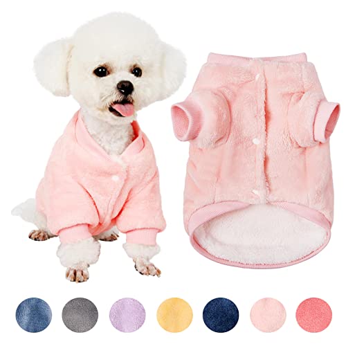 Hundepullover, Hundekleidung, Hundemantel, Hundejacke für kleine mittelgroße Hunde Junge oder Mädchen, Ultra weiche und warme Katzen-Haustier-Pullover (Rosa, Medium) von FABRICASTLE