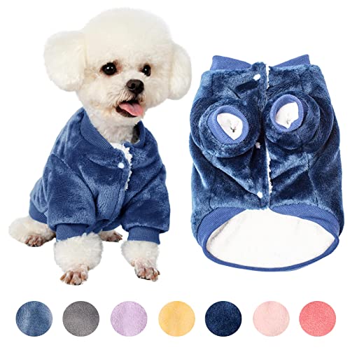 Hundepullover, Hundekleidung, Hundemantel, Hundejacke für kleine mittelgroße Hunde Junge oder Mädchen, Ultra weiche und warme Katzen-Haustier-Pullover (Blau, Small) von FABRICASTLE