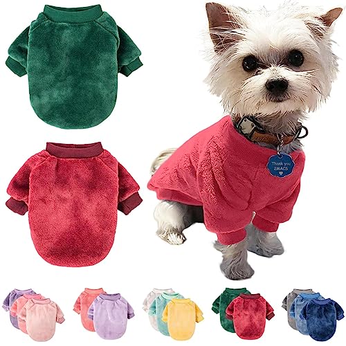 FabriCastle Weihnachts-Hundepullover, 2 Stück, Hundekleidung, Hundemantel, Hundejacke für kleine, mittelgroße Hunde, Jungen oder Mädchen, ultraweich und warm, Katzen-Haustier-Pullover (groß, von FABRICASTLE
