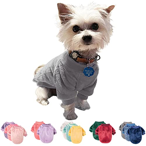 Kleiner Hundepullover Hundekleidung Hundemantel Hundejacke für kleine oder mittelgroße Hunde Junge oder Mädchen, Ultra Weich und Warm Katze Haustier Pullover (Klein, Grau) von FABRICASTLE