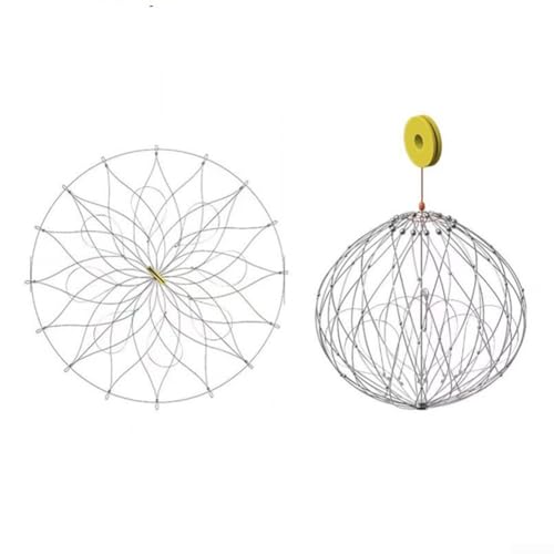 Automatisches Krabben- und Garnelenfischkäfig-Design mit hochbelastbarem Stahldrahtgeflecht (52 cm, 16 Seide) von FACAIIO