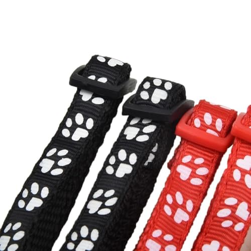 Buntes 12-teiliges Set mit verstellbaren Hundehalsbändern mit Glöckchen für kleine Haustiere, perfekt für Katzen und Welpen von FACAIIO