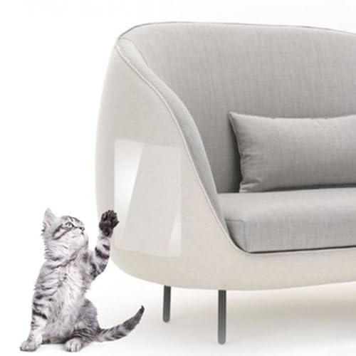 Furniture Anti-Kratz-Matten, 4 x transparente Schutzfolie für Katzen, ideal zum Schutz von Sofas, Stühlen und Polstermöbeln (15 x 40 cm) von FACAIIO