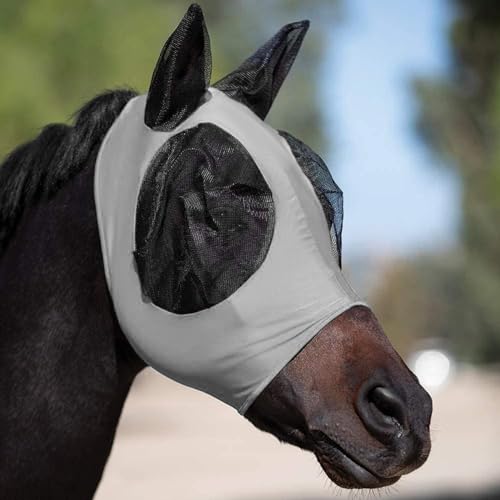 Stilvoller Gesichtsschutz für Pferde, ideal und sicher, Grau von FACAIIO