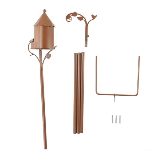 Vogelhaushalterung aus Metall für den Außenbereich mit Zickzack-Design, perfekte Ergänzung für Ihre Gartenterrassendekoration (E) von FACAIIO