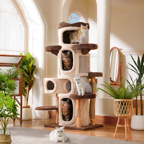 177cm moderner Kratzbaum für Zimmerkatzen großer Erwachsener, Luxus-Katzenturm mit Kratzbaum, mehrstöckige geräumige Wohnung, strapazierfähiges Katzenhaus, Robustes Katzenaktivitätszentrum 177cm moderner Kratzbaum für Zimmerkatzen großer Erwachsener, Luxus-Katzenturm mit Kratzbaum, mehrstöckige geräumige Wohnung, strapazierfähiges Katzenhaus, Robustes Katzenaktivitätszentrum von FAFAIR