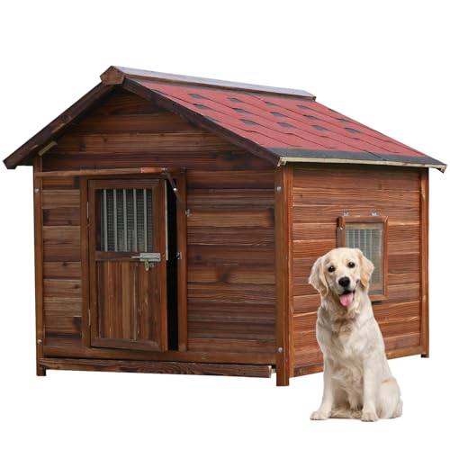 Outdoor-Hundehütte für Hunde großer Rassen mit abnehmbarem Boden und Dach, Robustes Haustierhaus, wetterfestes warmes Hundehaus draußen, 2XL Outdoor-Hundehütte für Hunde großer Rassen mit abnehmbarem Boden und Dach, Robustes Haustierhaus, wetterfestes warmes Hundehaus draußen, 2XL von FAFAIR