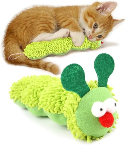 FAINCA Katzenminze Kissen Raupenform Katzenspielzeug Selbstbeschäftigung Katzenminze Spielzeug Cat Toy Catnip Plüschstoff Catnip Kissen für Katzenzahnpflege Unterhaltung Haustierpartys FAINCA Katzenminze Kissen Raupenform Katzenspielzeug Selbstbeschäftigung Katzenminze Spielzeug Cat Toy Catnip Plüschstoff Catnip Kissen für Katzenzahnpflege Unterhaltung Haustierpartys von FAINCA