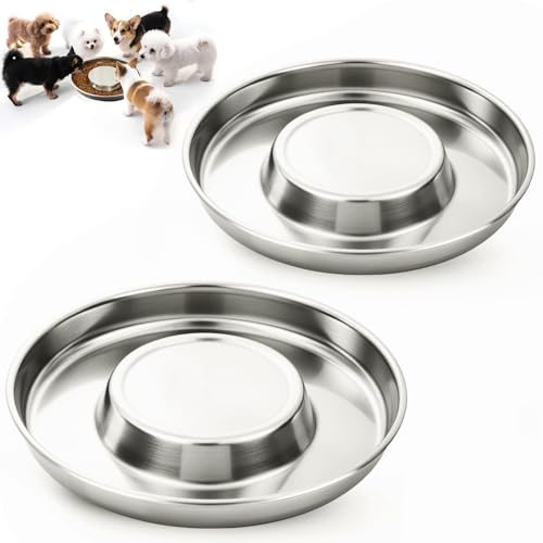 FALUCKYY Futternapf für Welpen, 2 Stück, langsames Fressnapf, Welpen-Entwöhnung, rutschfester Futternapf und Wassernapf, Metall-Hundenäpfe für kleine, mittelgroße und große Hunde, Katzen, Haustiere FALUCKYY Futternapf für Welpen, 2 Stück, langsames Fressnapf, Welpen-Entwöhnung, rutschfester Futternapf und Wassernapf, Metall-Hundenäpfe für kleine, mittelgroße und große Hunde, Katzen, Haustiere von FALUCKYY
