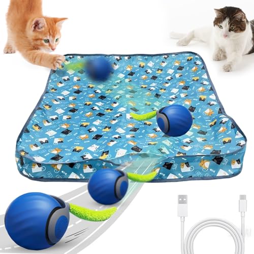 FALUCKYY Interaktives Katzenspielzeug für Hauskatzen, Speedy Tail 2.0, elektrisches Haustierspielzeug, Ball, schnelles Rollen in Tasche, automatisch beweglicher Ball, Versteckspiel FALUCKYY Interaktives Katzenspielzeug für Hauskatzen, Speedy Tail 2.0, elektrisches Haustierspielzeug, Ball, schnelles Rollen in Tasche, automatisch beweglicher Ball, Versteckspiel von FALUCKYY
