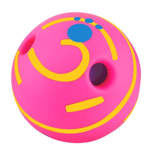 FAMKIT Dog Giggle Ball,Interactive Wobble Wag Giggle Ball,Indestructible Dog Ball,Sound Talking Babble Ball,for Dogs/Pets Training Playing von FAMKIT