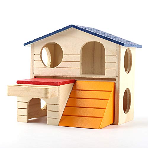 FAMKIT Hamsterhaus aus Holz, doppellagig, für Kleintiere von FAMKIT