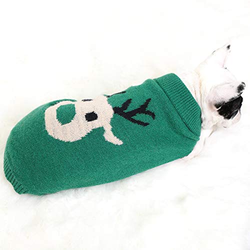 FAMKIT Hundepullover für den Winter, gestrickt, weihnachtliches Rentier, warme Kleidung von FAMKIT
