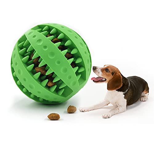 FAMKIT Hundespielzeug Ball Hund Puzzle Zahnenspielzeug Ungiftig Bissfest Zahnen Spielzeug Bälle Hundespielzeug für Zahnreinigung Kauen Spielen Leckerli Dosierung 5 cm von FAMKIT