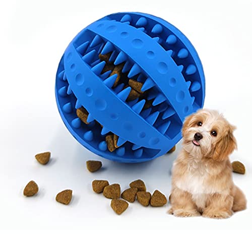 FAMKIT Hundespielzeug Ball Hund Puzzle Zahnenspielzeug Ungiftig Bissfest Zahnen Spielzeug Bälle Hundespielzeug für Zahnreinigung Kauen Spielen Leckerli Dosierung 7 cm von FAMKIT
