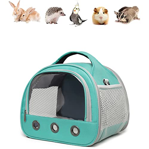 FAMKIT Tragetasche für kleine Haustiere, tragbare Meerschweinchen-Tragetasche, transparente Hamster-Tragetasche, kleine Tiere für Vogel, Ratten, Meerschweinchen, Eichhörnchen von FAMKIT