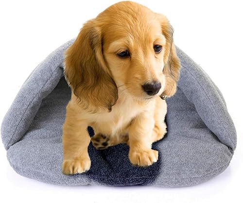 FAMKIT Tierbett, Katzenbett Kuschelhöhle, Warm Haustier Schlafsack, Dickes Fleece, gemütliches Dreiecksbett, für kleine Hunde Katzen, Grau, Fleece FAMKIT Tierbett, Katzenbett Kuschelhöhle, Warm Haustier Schlafsack, Dickes Fleece, gemütliches Dreiecksbett, für kleine Hunde Katzen, Grau, Fleece von FAMKIT