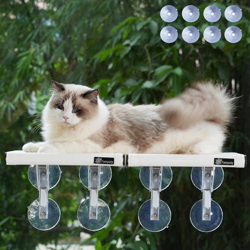 FAMPETY Katzen-Fensterstange, 58,4 cm, Weiß von FAMPETY