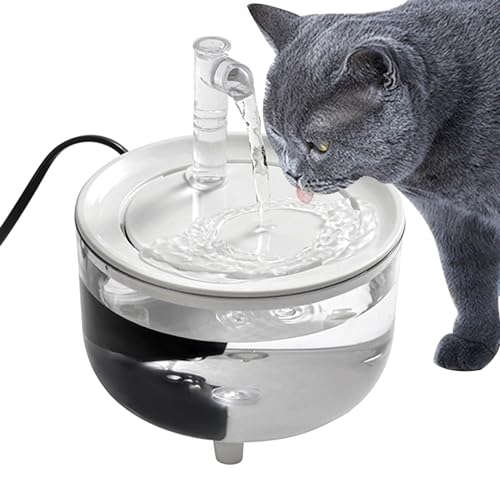 FANGZ Automatischer Wasserspender für Katzen, automatischer Wasserspender für Katzen - Hundetränke Katzenwasserbrunnen - Geräuschfreier Wassernapf fürs Auto, Wasserspender für Hunde, Trinkbrunnen für von FANGZ