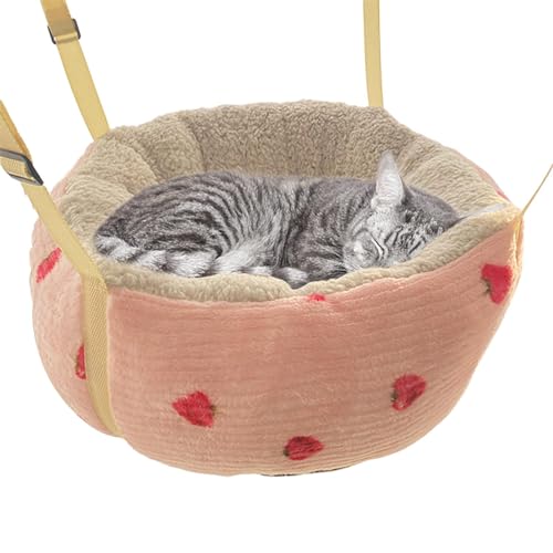 FANGZ Haustier-Katzenhängematte, Katzenhängematten für Hauskatzen - Flauschige Katzenschaukel-Hängematte - Mit verstellbaren Trägern und Haken, warme Plüsch-Katzenschaukel-Hängematte mit Rutschfester FANGZ Haustier-Katzenhängematte, Katzenhängematten für Hauskatzen - Flauschige Katzenschaukel-Hängematte - Mit verstellbaren Trägern und Haken, warme Plüsch-Katzenschaukel-Hängematte mit Rutschfester von FANGZ