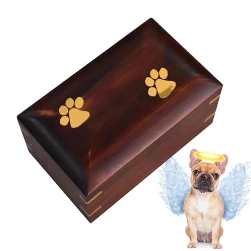 FANGZ Haustierurnen, Haustierascheurne,Gedenkurnen aus für Haustiere | Elegante Urnenbox mit Pfotenabdruck für Haustierasche, Beerdigungsurnen, Erinnerungsbox zur Aufbewahrung von Asche, von FANGZ