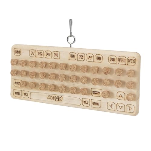 FANGZ Papageien-Korkspielzeug,Vogel-Korkholzspielzeug - Vogelkäfigspielzeug - Vogelsittich-Spielzeug, Papageienkäfig-Zubehör, hängendes Korkspielzeug für Papageien, Lovebird, Nymphensittiche, Sittiche FANGZ Papageien-Korkspielzeug,Vogel-Korkholzspielzeug - Vogelkäfigspielzeug - Vogelsittich-Spielzeug, Papageienkäfig-Zubehör, hängendes Korkspielzeug für Papageien, Lovebird, Nymphensittiche, Sittiche von FANGZ