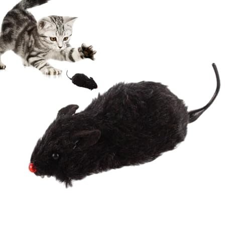 FANGZ Uhrwerk-Maus-Spielzeug, Katzen-Maus-Spielzeug - Realistisches Maus-Rennspielzeug | Realistisches Mausrennen-Uhrwerk-Laufspielzeug aus Plüsch für interaktives Spielen mit Haustierkätzchen FANGZ Uhrwerk-Maus-Spielzeug, Katzen-Maus-Spielzeug - Realistisches Maus-Rennspielzeug | Realistisches Mausrennen-Uhrwerk-Laufspielzeug aus Plüsch für interaktives Spielen mit Haustierkätzchen von FANGZ