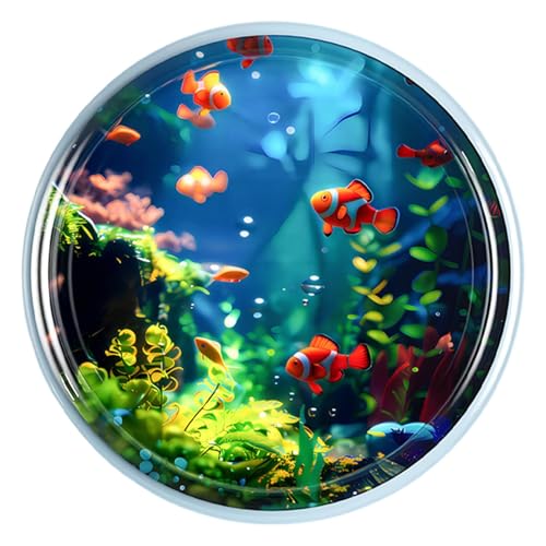 FANGZ Wasser-Sensormatte für Katzen, Wasserspielmatte für Katzen - Cool Comfort aufblasbare Wassermatte,Katzen-Wasser-Sensor-Spielmatte mit Fisch für Hauskatzen, interaktives Katzenspielzeug zum FANGZ Wasser-Sensormatte für Katzen, Wasserspielmatte für Katzen - Cool Comfort aufblasbare Wassermatte,Katzen-Wasser-Sensor-Spielmatte mit Fisch für Hauskatzen, interaktives Katzenspielzeug zum von FANGZ