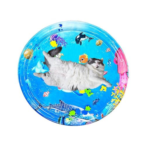 FANGZ Wasserspielmatte für Katzen, Sensor-Wasserspielmatte - Sensing aufblasbare Outdoor-Spielmatte für Haustiere - Faltbare Design-Wasserklopfmatte für Boden, Fliesen und Gras FANGZ Wasserspielmatte für Katzen, Sensor-Wasserspielmatte - Sensing aufblasbare Outdoor-Spielmatte für Haustiere - Faltbare Design-Wasserklopfmatte für Boden, Fliesen und Gras von FANGZ