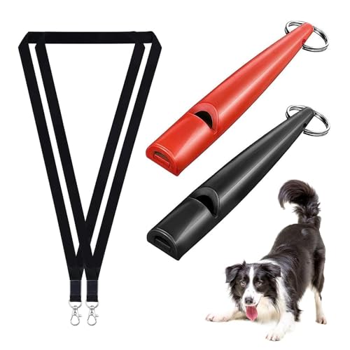 FANNAS Hundepfeife, 2 Stück Hundepfeife Rütter Rückruf mit Gratis Pfeifenband, Einstellbare Hochfrequenz, Laut und Weitreichend für Effektives Hundetraining, Erfolgreiche Hundeerziehung, Schwarz/Rot FANNAS Hundepfeife, 2 Stück Hundepfeife Rütter Rückruf mit Gratis Pfeifenband, Einstellbare Hochfrequenz, Laut und Weitreichend für Effektives Hundetraining, Erfolgreiche Hundeerziehung, Schwarz/Rot von FANNAS